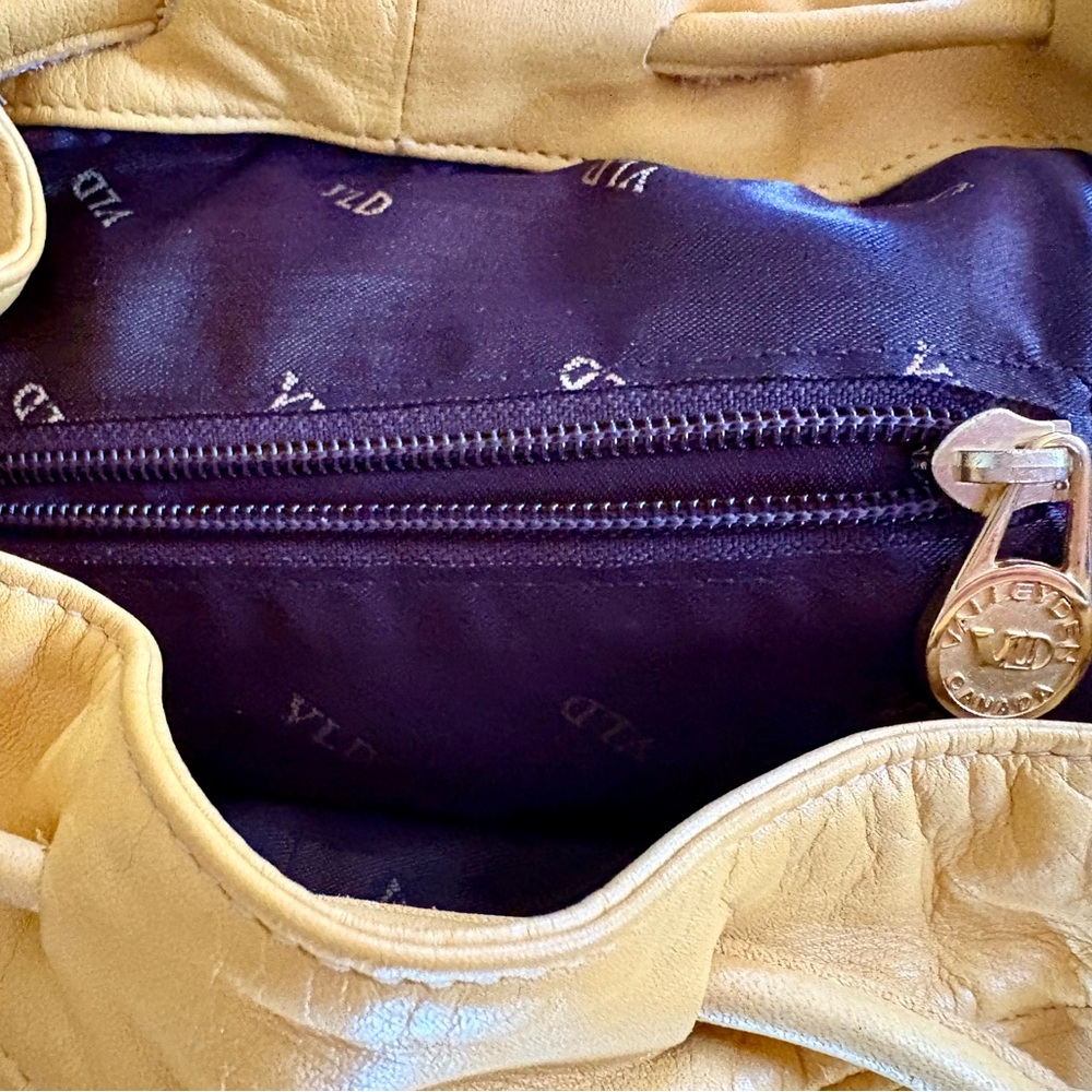 Yellow Leather Backpack - Picture 3 of 3